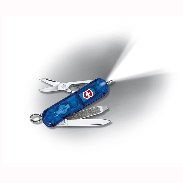 Нож-брелок Victorinox Classic Signature Lite полупрозрачный синий