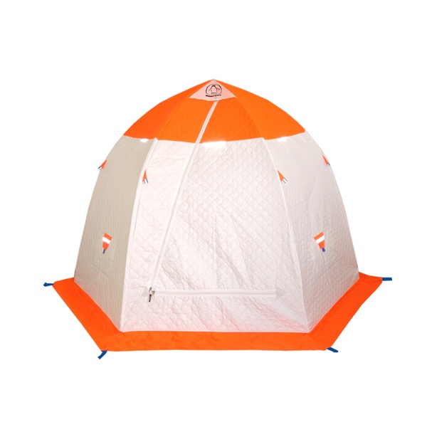 Палатка для зимней рыбалки Пингвин 2 Термолайт (каркас В95Т1) бело-оранжевый