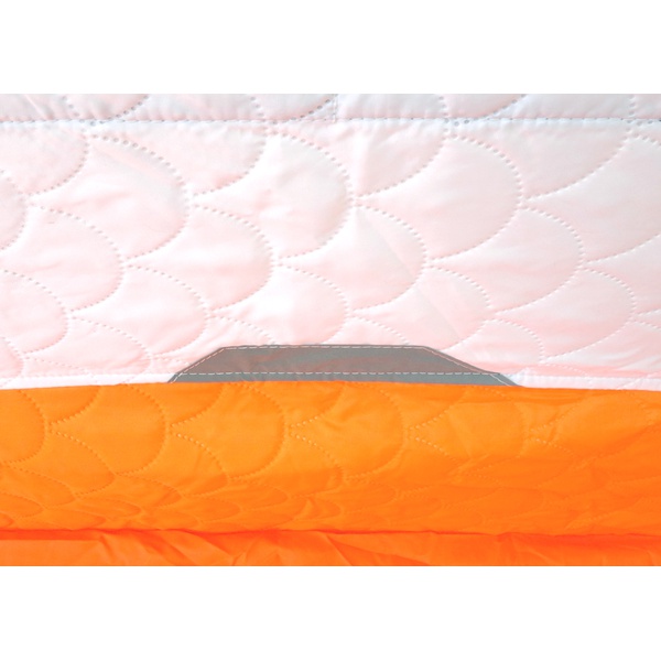 Палатка для зимней рыбалки Пингвин Призма Термолайт (каркас композит) бело-оранжевый