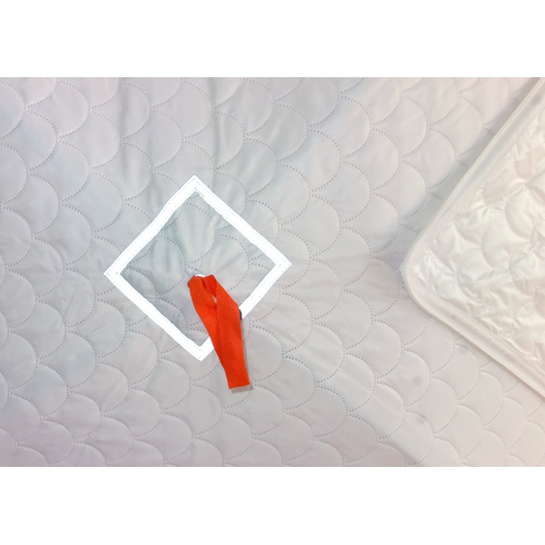 Палатка для зимней рыбалки Пингвин Призма Термолайт (каркас композит) бело-оранжевый