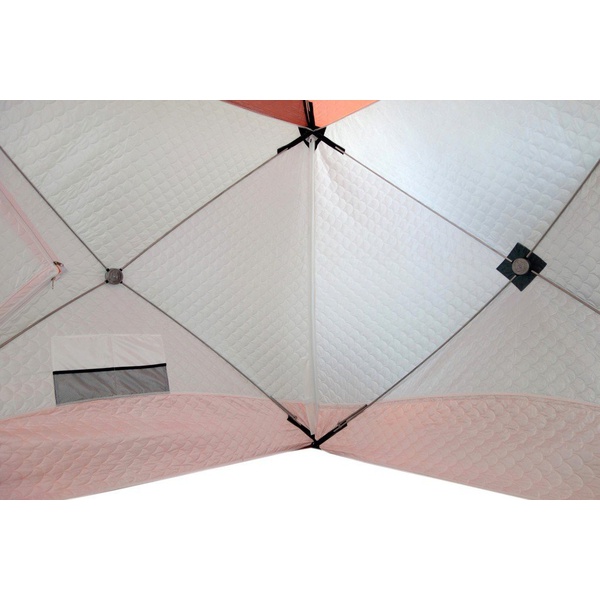 Палатка всесезонная Пингвин Призма Шелтерс Премиум Термолайт (каркас В95Т1) бело/оранжевый