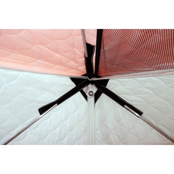 Палатка всесезонная Пингвин Призма Шелтерс Премиум Термолайт (каркас В95Т1) бело/оранжевый