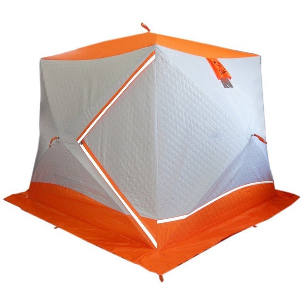 Палатка всесезонная Пингвин Призма Шелтерс Премиум Термолайт (каркас В95Т1) бело/оранжевый