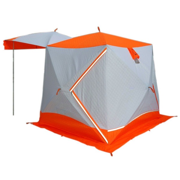 Палатка всесезонная Пингвин Призма Шелтерс Премиум Термолайт (каркас В95Т1) бело/оранжевый