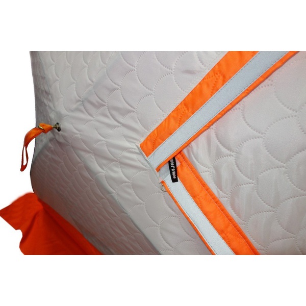 Палатка всесезонная Пингвин Призма Шелтерс Премиум Термолайт (каркас В95Т1) бело/оранжевый