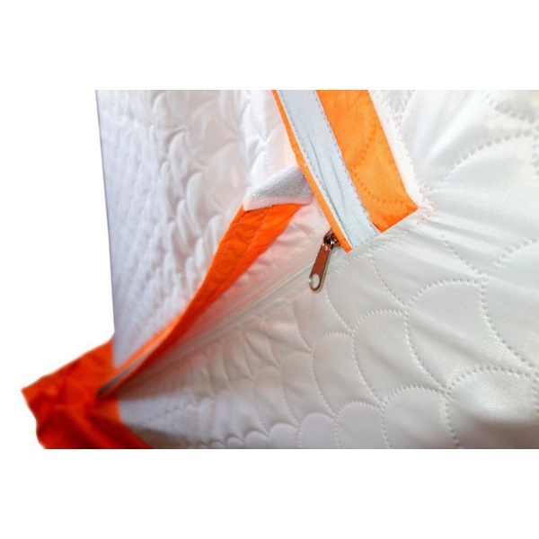 Палатка всесезонная Пингвин Призма Шелтерс Премиум Термолайт (каркас В95Т1) бело/оранжевый