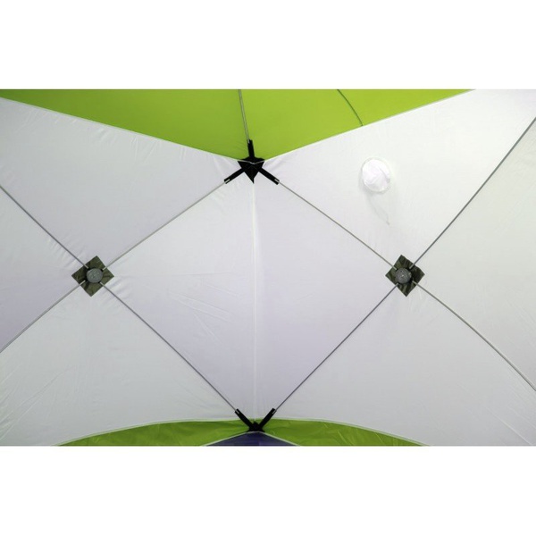 Баня походная Пингвин Призма Премиум (1-сл) (каркас композит) бело-зеленый