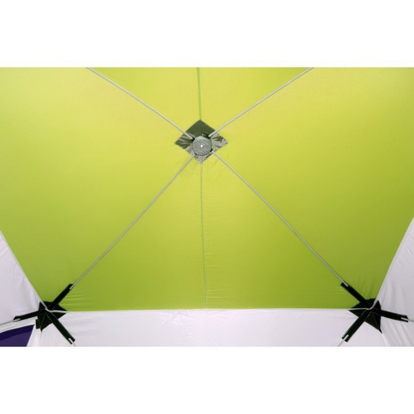 Баня походная Пингвин Призма Премиум (1-сл) (каркас композит) бело-зеленый