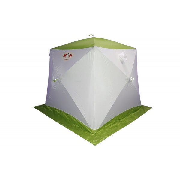 Баня походная Пингвин Призма Премиум (1-сл) (каркас композит) бело-зеленый