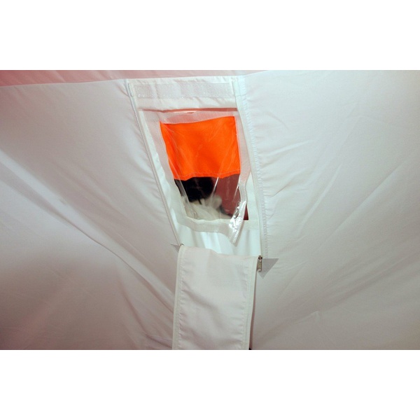 Всесезонная палатка Пингвин Призма Шелтерс Премиум (2-сл) (каркас В95Т1) бело/оранжевый