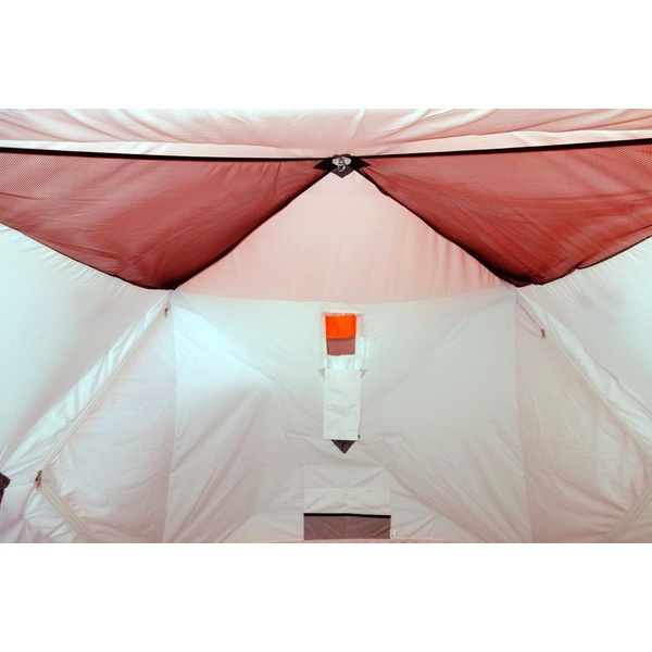 Всесезонная палатка Пингвин Призма Шелтерс Премиум (2-сл) (каркас В95Т1) бело/оранжевый