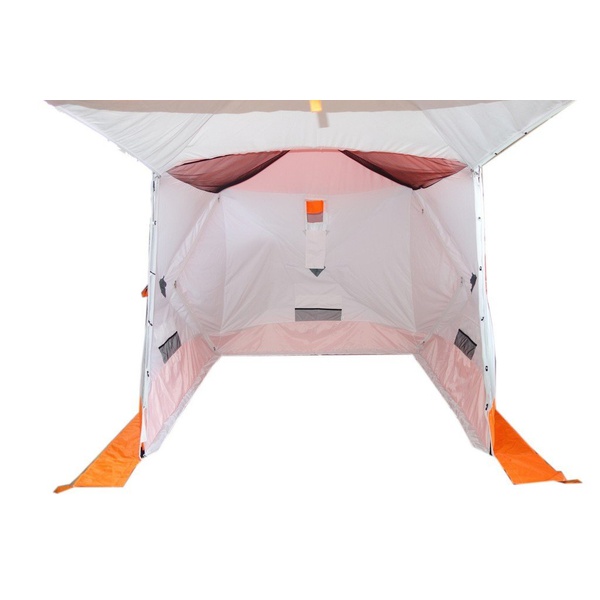 Всесезонная палатка Пингвин Призма Шелтерс Премиум (2-сл) (каркас В95Т1) бело/оранжевый