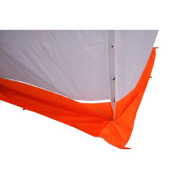 Всесезонная палатка Пингвин Призма Шелтерс Премиум (2-сл) (каркас В95Т1) бело/оранжевый