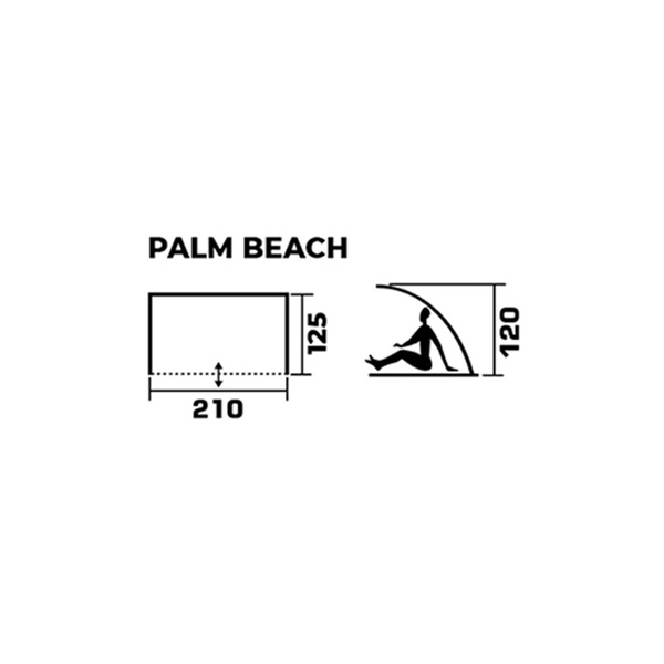 Тент Jungle Camp Palm Beach жёлтый/оранжевый