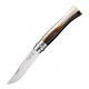 Нож Opinel №8 нержавеющая сталь, рукоять светлый рог буйвола. Фото 1