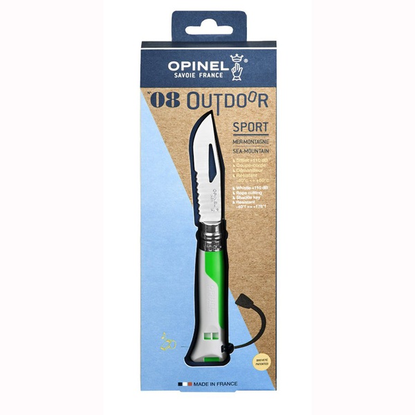 Нож Opinel №8 Fluo green