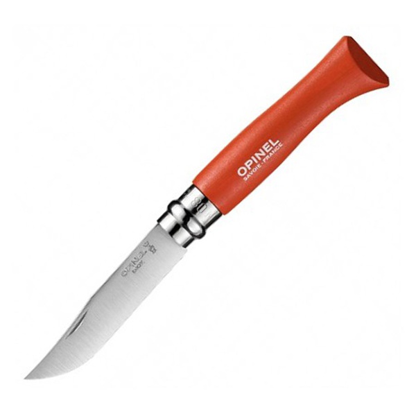 Нож Opinel №8 Trekking, нержавеющая сталь, чехол красный
