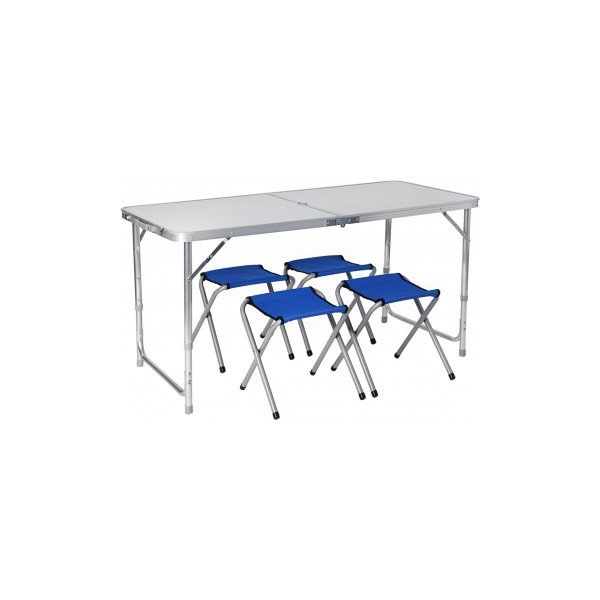 Набор мебели Тонар PR-HF10471-1 (стол + 4 табурета, алюминий)