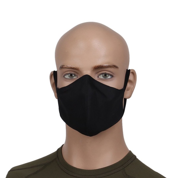 Маска защитная Сплав двухслойная чёрный