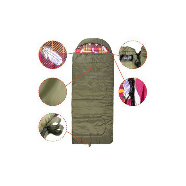 Спальный мешок Helios Батыр XXL СОШ-3 (220*90, холлофайбер)