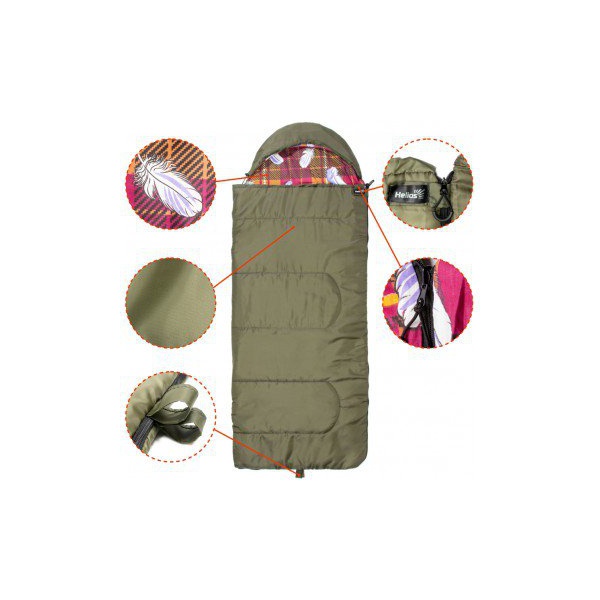 Спальный мешок Helios Батыр СОК-2У (180*70, холлофайбер)