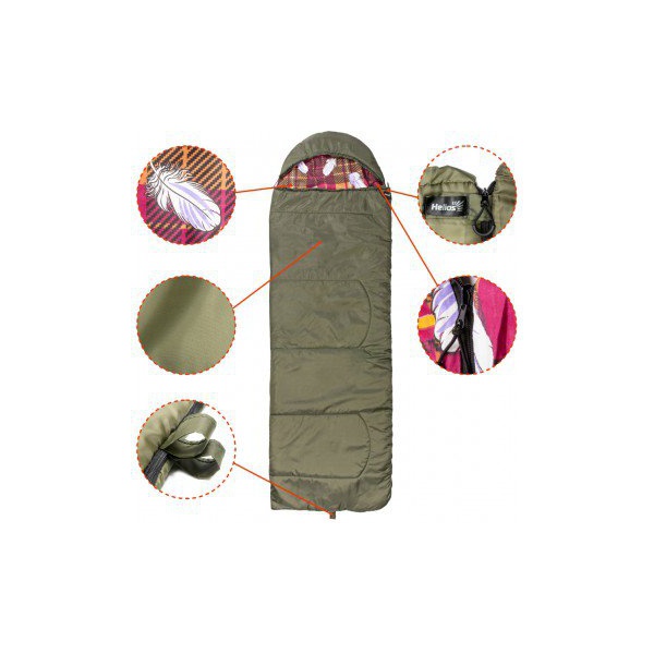 Спальный мешок Helios Батыр СОК-4 (220*70, холлофайбер)