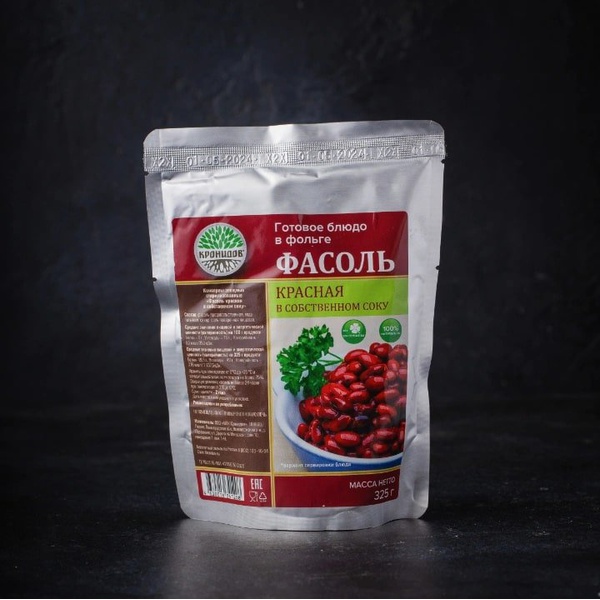 Готовое блюдо Кронидов Фасоль красная в собственном соку 325 г
