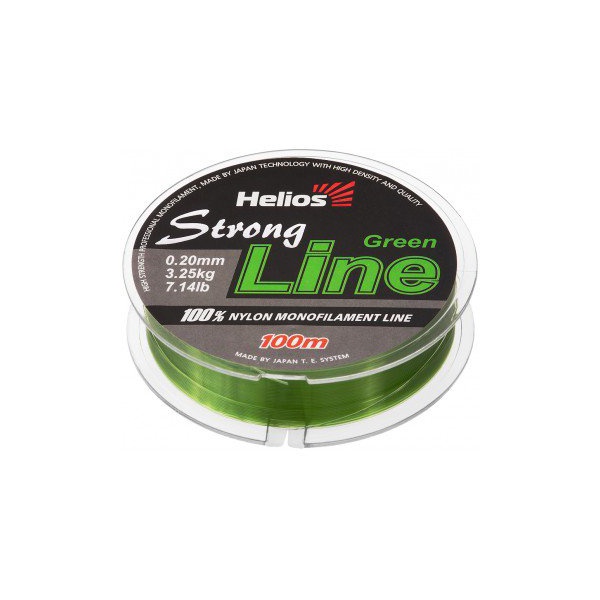 Леска Helios Strong Line Nylon Dark Green 0,20мм/100