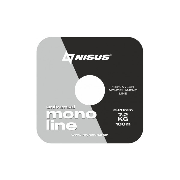 Леска Nisus Monoline Universal (100м/нейлон) прозрачный, 0.28 мм