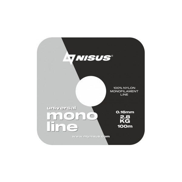 Леска Nisus Monoline Universal (100м/нейлон) прозрачный, 0,16 мм