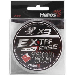 Шнур Helios Extrasense X3 PE Red (92м) 0.10мм