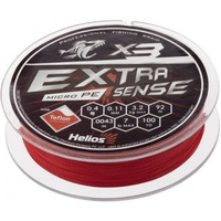 Шнур Helios Extrasense X3 PE Red (92м) 0.11 мм