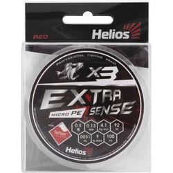 Шнур Helios Extrasense X3 PE Red (92м) 0.13 мм