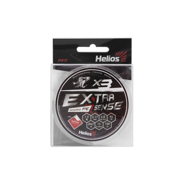 Шнур Helios Extrasense X3 PE Red (92м) 0.17 мм