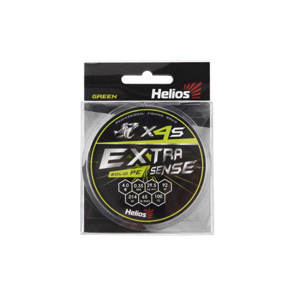 Шнур Helios Extrasense X4S PE Green (92м) 0.35 мм