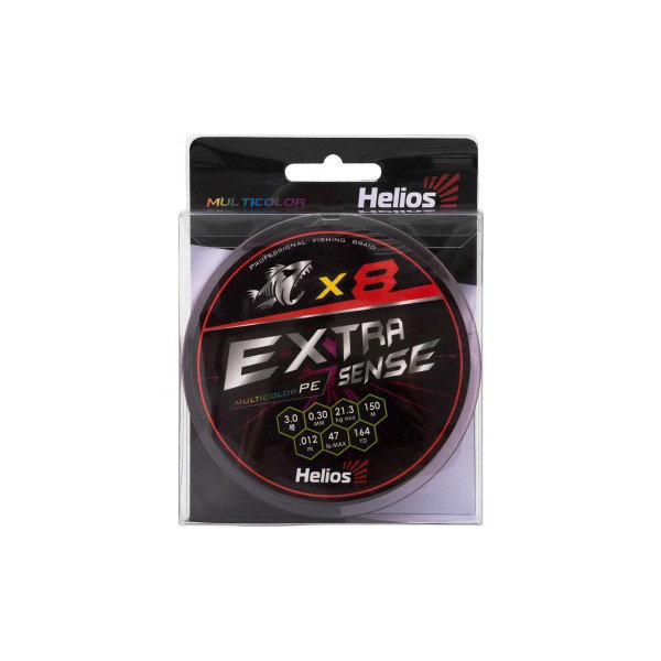 Шнур Helios Extrasense X8 PE Multicolor (150м) 0.30 мм