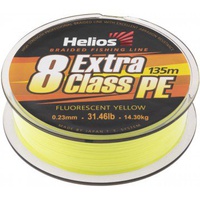 Шнур Helios Extra Class 8 PE Braid (135м) Fluorescent Yellow, 0.23 мм