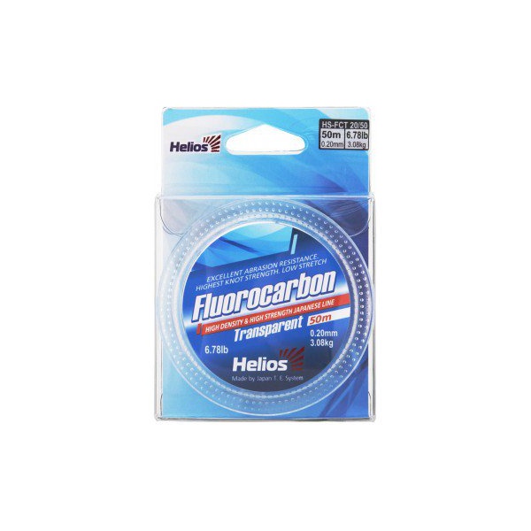 Леска Helios Fluorocarbon Transparent (прозрачный) 0,20мм/50м