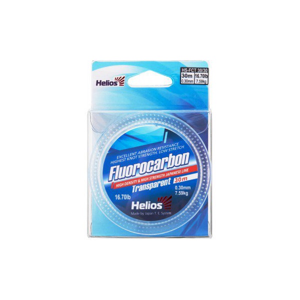 Леска Helios Fluorocarbon Transparent (прозрачный) 0,30мм/30м