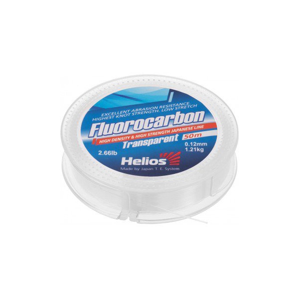 Леска Helios Fluorocarbon Transparent (прозрачный) 0,12мм/50м