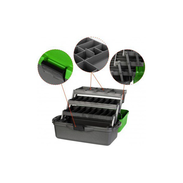 Ящик рыболова Nisus N-FB-3-G ( трёхполоч. ) зеленый