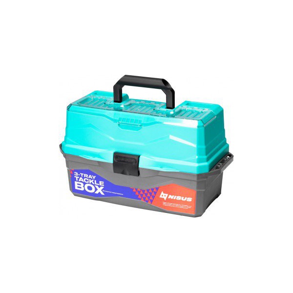 Ящик для снастей Nisus Tackle Box трёхполочный бирюзовый