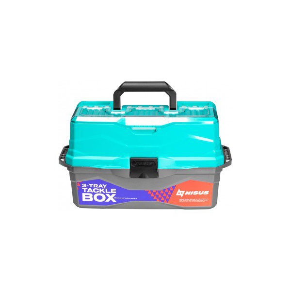 Ящик для снастей Nisus Tackle Box трёхполочный бирюзовый