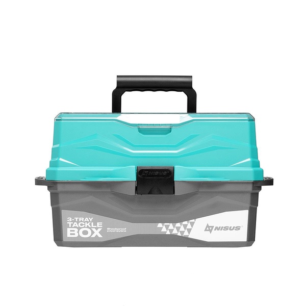 Ящик для снастей Nisus Tackle Box трёхполочный бирюзовый