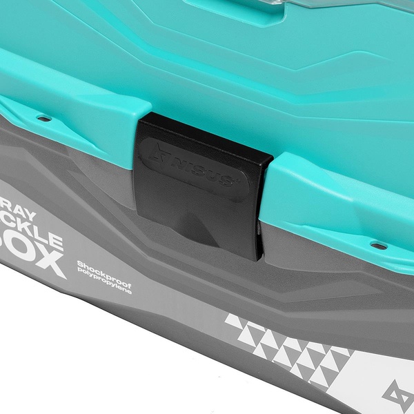 Ящик для снастей Nisus Tackle Box трёхполочный бирюзовый