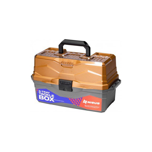 Ящик для снастей Nisus Tackle Box трёхполочный золотой