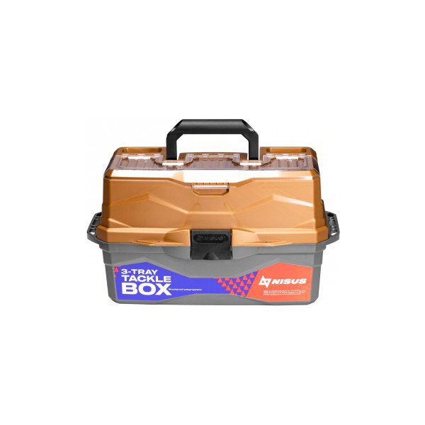 Ящик для снастей Nisus Tackle Box трёхполочный золотой