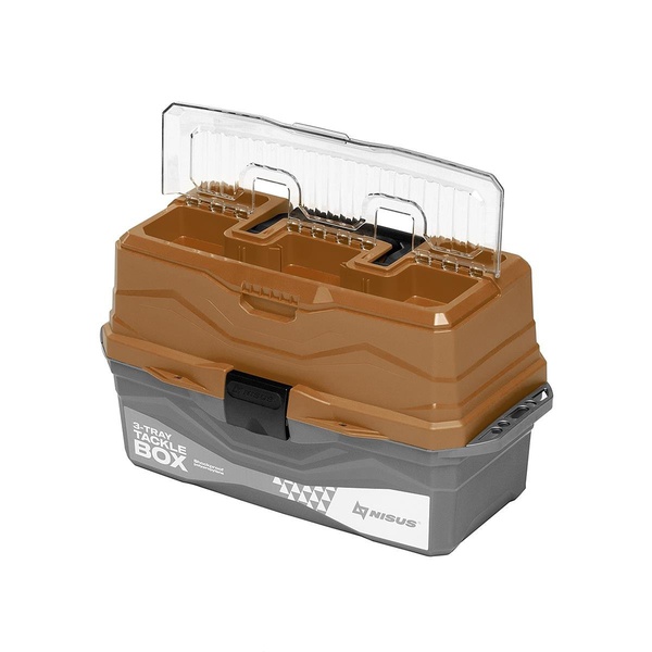 Ящик для снастей Nisus Tackle Box трёхполочный золотой