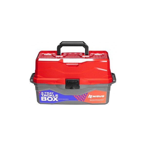 Ящик для снастей Nisus Tackle Box трёхполочный красный