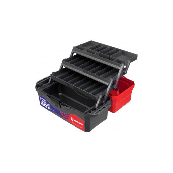 Ящик для снастей Nisus Tackle Box трёхполочный красный